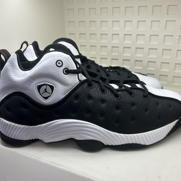 Jordan Jumpman Team 1 Shoes Mens Size 13 Black White Panda Retro Basketball - Picture 1 of 16